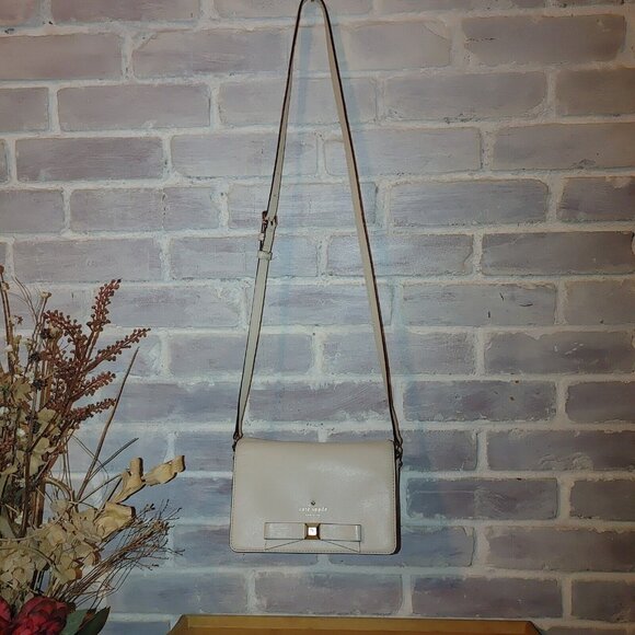 Kate Spade Crossbody Small Henderson Messenger Bag Cream Cement Ivory Offwhite - Picture 12 of 16